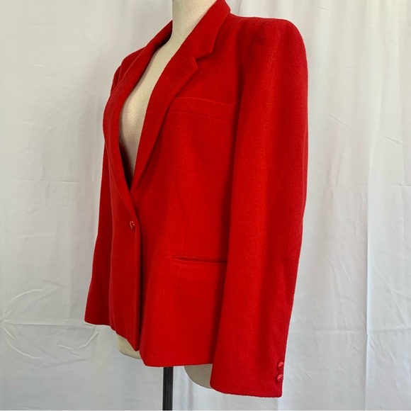 Vintage Wool/Camel Blend Red Blazer - Picture 4 of 8